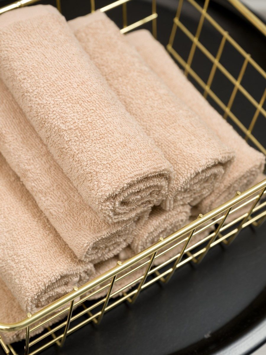 снимок Набор махровых салфеток 10 шт ( 30*30 ) бежевый от магазина BIO-TEXTILES ОПТ