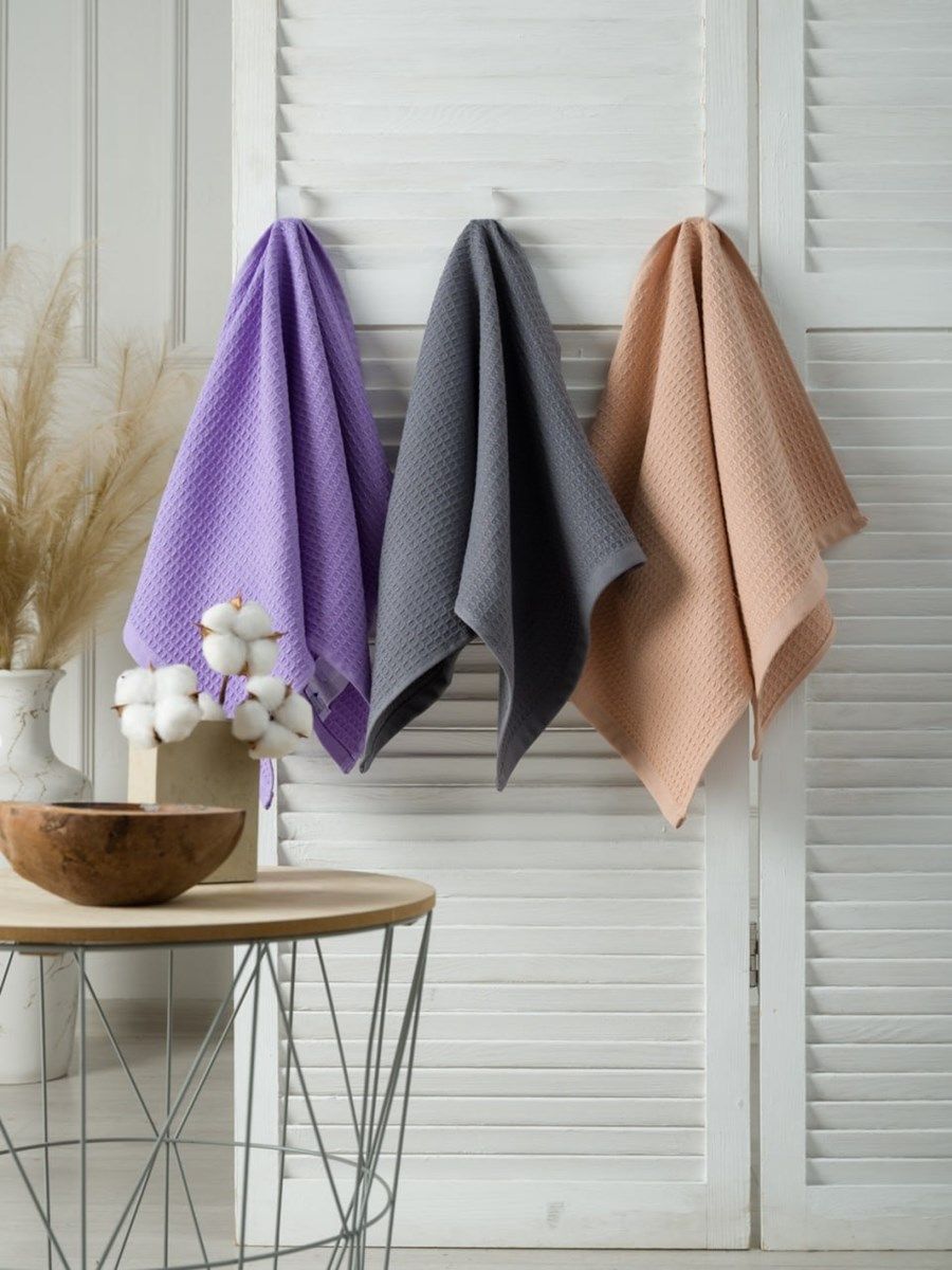 снимок Полотенце вафельное серое от магазина BIO-TEXTILES ОПТ