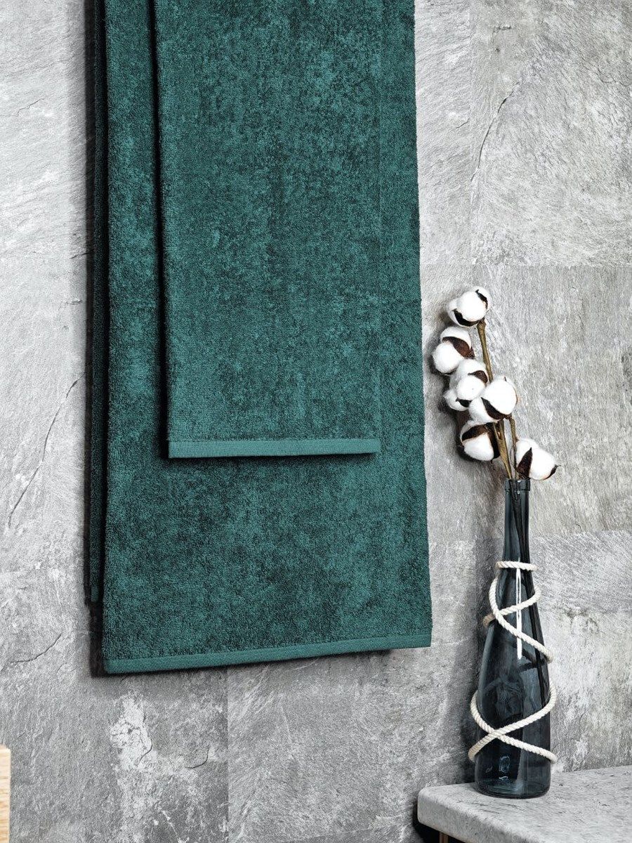 снимок Набор махровых полотенец 2 шт (50*90, 70*140) малахит от магазина BIO-TEXTILES ОПТ