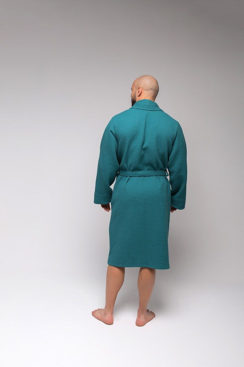 снимок Халат вафельный PandaHug Оrlando малахит от магазина BIO-TEXTILES ОПТ