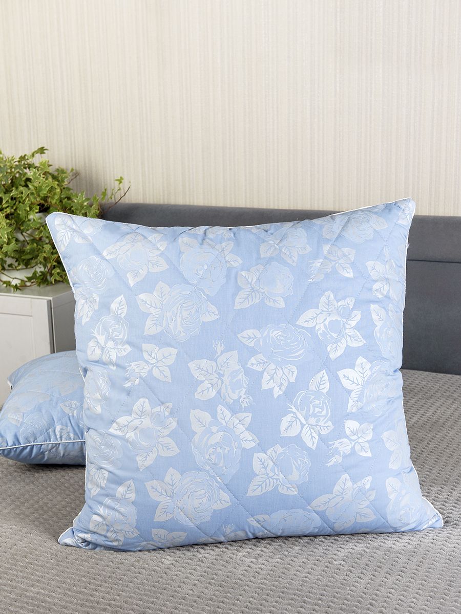 снимок Подушка стеганая "Очарование" голубая от магазина BIO-TEXTILES ОПТ