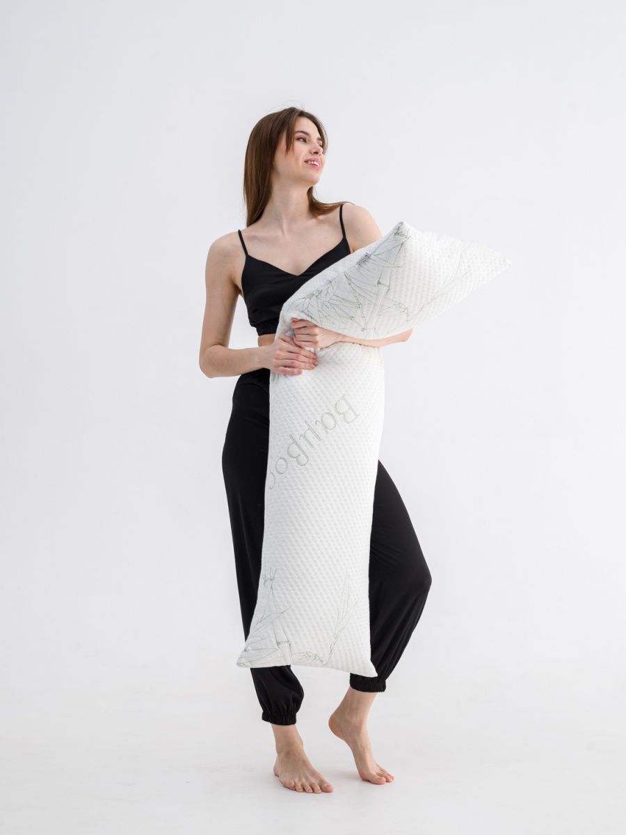 снимок Подушка PandaHug "BODY PILLOW BAMBOO" 140*40, лебяжий пух от магазина BIO-TEXTILES ОПТ