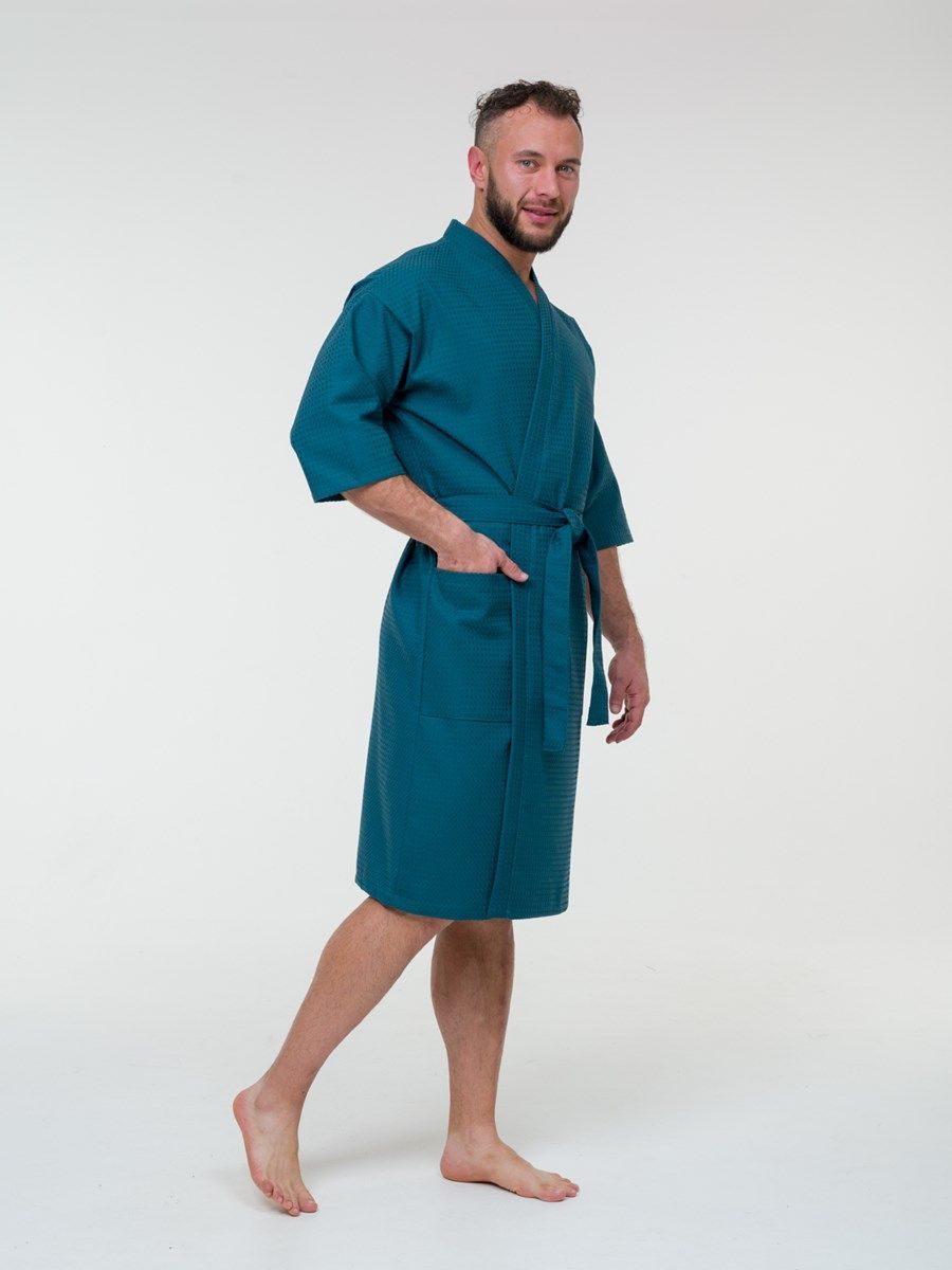 снимок Халат вафельный малахит от магазина BIO-TEXTILES ОПТ