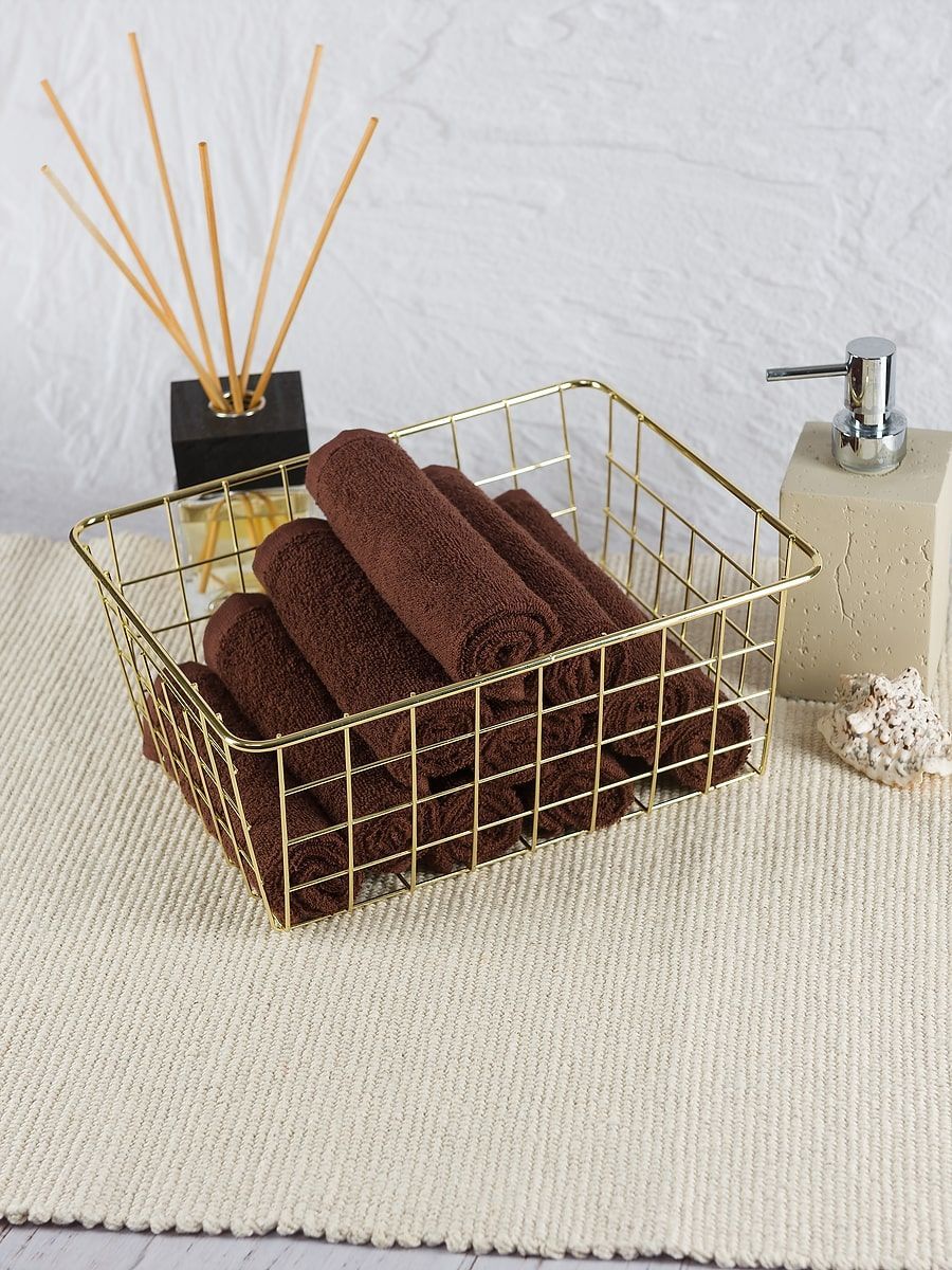 снимок Набор махровых салфеток 10 шт ( 30*30 ) шоколадный от магазина BIO-TEXTILES ОПТ