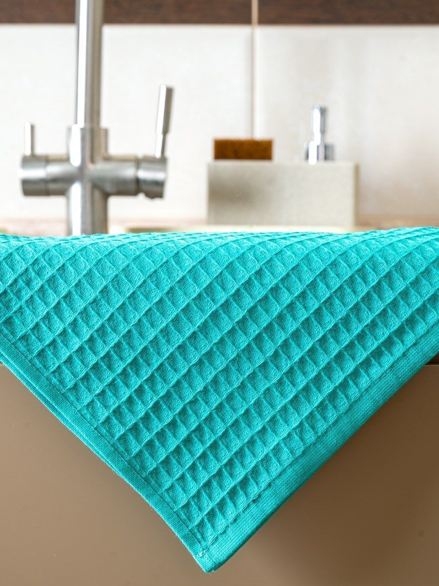 снимок Набор вафельных полотенец 3 шт (30*60) зеленые от магазина BIO-TEXTILES ОПТ