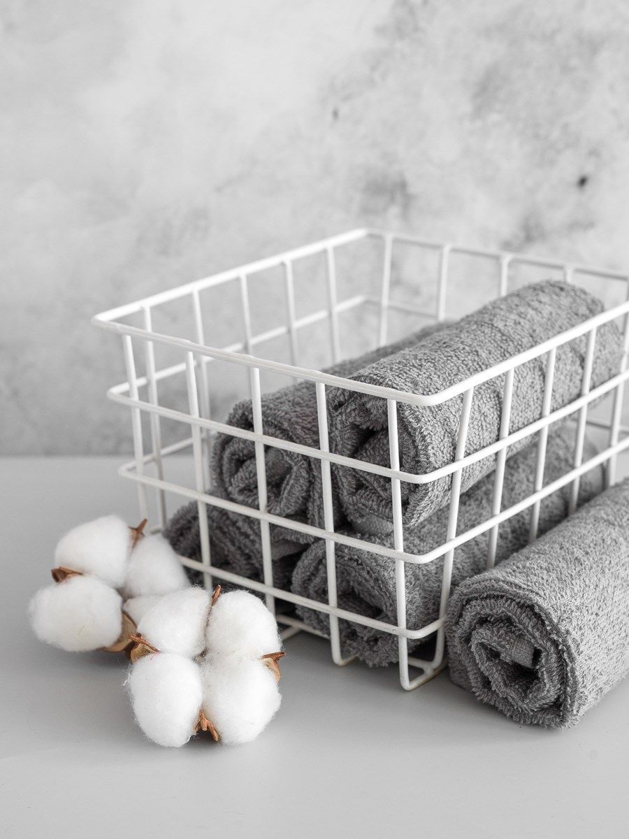 снимок Набор махровых салфеток 5 шт ( 30*30 ) темно-серый, с петелькой от магазина BIO-TEXTILES ОПТ