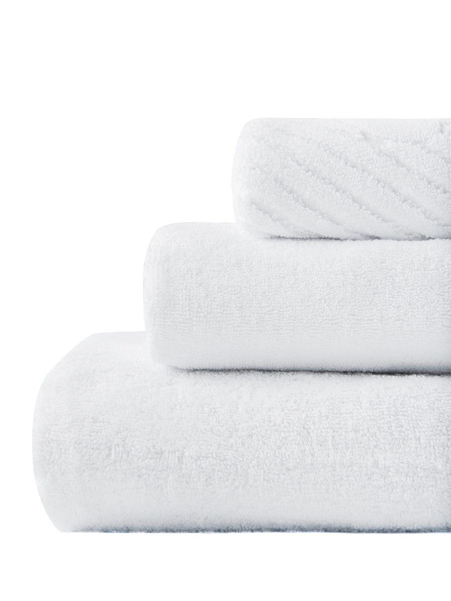 снимок Полотенца махровые PandaHug Cozy белые 140х70, 90*50 пл. 450 гр м2 и 50*70 полотенце для ног 650 гр  от магазина BIO-TEXTILES ОПТ