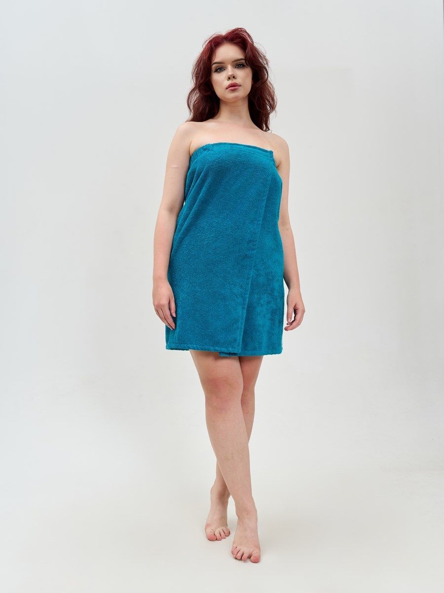 снимок Парео махровое морская волна от магазина BIO-TEXTILES ОПТ