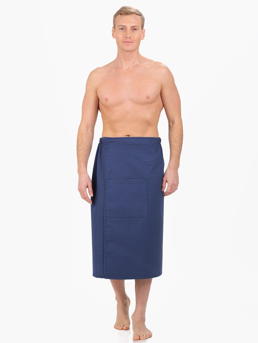 снимок Килт вафельный темно-синий от магазина BIO-TEXTILES ОПТ